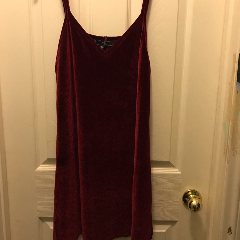 Red spaghetti strap dress